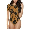 thumbnail image 2 of Picia Snake Womens One Piece Swimsuits Modest Tummy Control Bathing Suits Lace Up Slimming Swim Suit-X-Large, 2 of 9