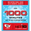 Net10 1,000 Minute Airtime Card