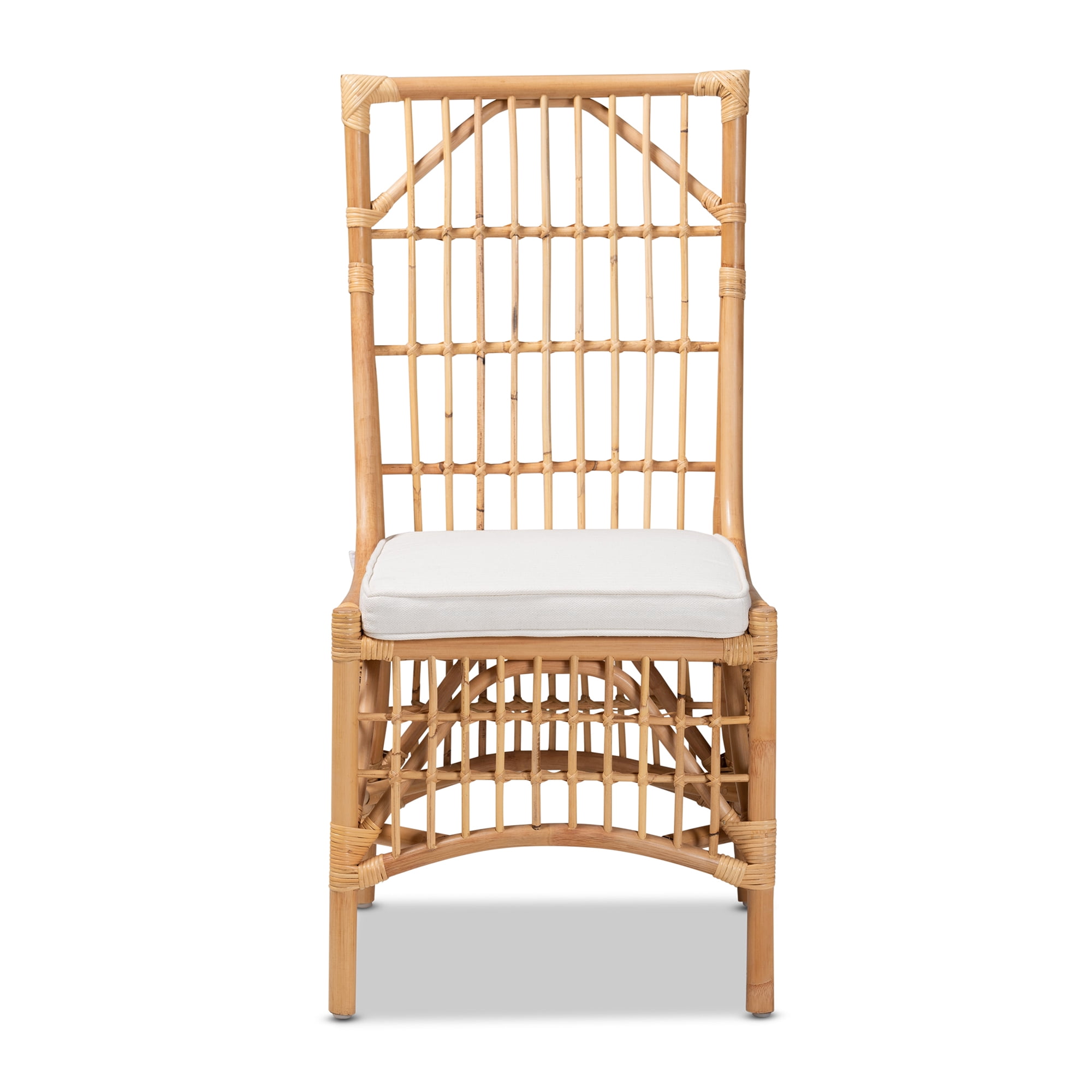bali & pari Rose Rattan BOHO Dining Chair, Natural Brown