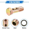 thumbnail image 4 of Unique Bargains 1 Set Car Double Banjo Bolt M12x1.5 Length 45mm Metric Thread Turbo Brake Line Fitting Adapter W/ Washer, 4 of 7