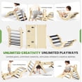 thumbnail image 2 of BlueWood Pikler Triangle Jungle Gym Set 8-in-1 Foldable Wooden Indoor Ages 1-6 Gray, 2 of 9