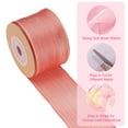 thumbnail image 3 of Cinta de Organza con Alambre Uxcell, Cinta de Organza Metálica Durazno de 1-1/2 Pulgadas x 10 Yardas, Tela de Seda Transparente para Manualidades de Regalo, Decoraciones de Bodas y Fiestas en Casa, 3 of 7