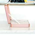 thumbnail image 5 of Hives and Honey Opal Large Women Jewelry Organizer Travel Case with Mirror in Metallic Coral, 5 of 8
