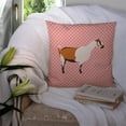 thumbnail image 3 of Carolines Treasures BB7880PW1414 Alpine Goat Pink Check Fabric Decorative Pillow, 14 x 14 in., 3 of 4