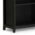 thumbnail image 3 of Simpli Home Acadian 72 inch x 26 inch Solid Wood Transitional 5 Shelf Bookcase in Black, 3 of 13