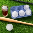 thumbnail image 7 of Eqslft Baseball Shaped Ice Ball Mold, 6-Cavity Silicone Ice Cube Tray, Spherical Ice Maker for , Cocktails, and Sports Themed Parties, 7 of 7