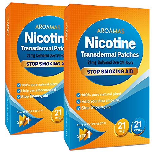 Aroamas Nicotine Patches to Quit Smoking Step 1[2 Pack], Nicotine