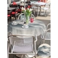 thumbnail image 5 of Outdoor Tablecloth with Umbrella Hole for Patio/Picnic/Party/Camping, Mountain Peak Waterproof Table Cloth Round Cover Washable, Gray Beige Mist Zen Modern Fantasy (Dia 60"), 5 of 9