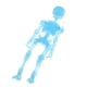 thumbnail image 3 of 3.4 '' Halloween Skeleton Cuerpo Completo Skull Hombre con Grupos Movables Grupos de Mano Figurine para Pub Decor Party Supplies Azul eléctrico BLESIY Halloween Skeleton Man, 3 of 8