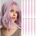 thumbnail image 1 of LAICAIW Extensions de Cheveux Colorées de 22 Pouces, Mèches de Fête Multicolores à Clipser, Extensions de Cheveux Synthétiques (10 Pcs Rose Pâle), 1 of 6