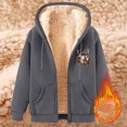 thumbnail image 2 of GA WEIHUA Flash Deals,Men's Sherpa Lined Hooded Sweatshirt Zip Up Winter Warm Hoodie Comfy Hooded Fleece Thermal Jackets(Gray,XL), 2 of 4