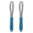 thumbnail image 1 of Mobutofu Brosse de Perte de Poils pour Cheval en Acier Inoxydable Lame Double Face avec Poignée Ergonomique Bleue, 1 of 8