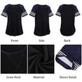 thumbnail image 4 of SHIBEVER Women T Shirts Summer Tops Casual Short Sleeve Tunic Tops Fashion Crew Neck Loose Fit T Shirts Dressy Ladies Tops Blouses Black, 4 of 6