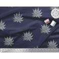 thumbnail image 3 of Soimoi Polyester Crepe Fabric Leaves Block Print Sewing Fabric Yard 42 Inch Wide, 3 of 5