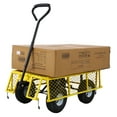 thumbnail image 2 of Steel Garden Cart, Steel Mesh Removable Sides, 3 cu ft, 550 lb Capacity, Yellow, 2 of 9