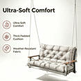 thumbnail image 4 of Kfuirde Swing Cushion, Bench Cushion Set, Indoor Outdoor Patio Seat Pad, Replacement Pillow for Garden Furniture, Lounger Chair Cushion for Porch & Balcony, Ivory Style A, 4 of 6