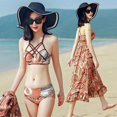 thumbnail image 2 of Conjunto de de , halter acolchado para mujer, traje de baño con diseño ahuecado, vestido rgo de pya Macarena Traje de baño de 3 piezas para mujer Traje de baño, 2 of 8