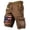Brown, variant on American Flag Print Cargo Shorts for Men Patriotic 4th Of July Summer Shorts Vintage Multi-Pocket Short Pants Trendy Work Trousers Khaki XL