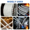 thumbnail image 6 of Uxcell 33Ft-4mm High TEMP Fiberglass Sleeve Insulation Cable Protectors White, 6 of 7