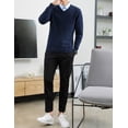 thumbnail image 6 of TOPTIE Men's Sweaters Casual Knitted Winter Pullover Tops-Navy-L, 6 of 8