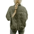 thumbnail image 4 of Liacowi Women Stand Collar Long Sleeve Solid Color Full Zip Quilted Jackets, 4 of 6
