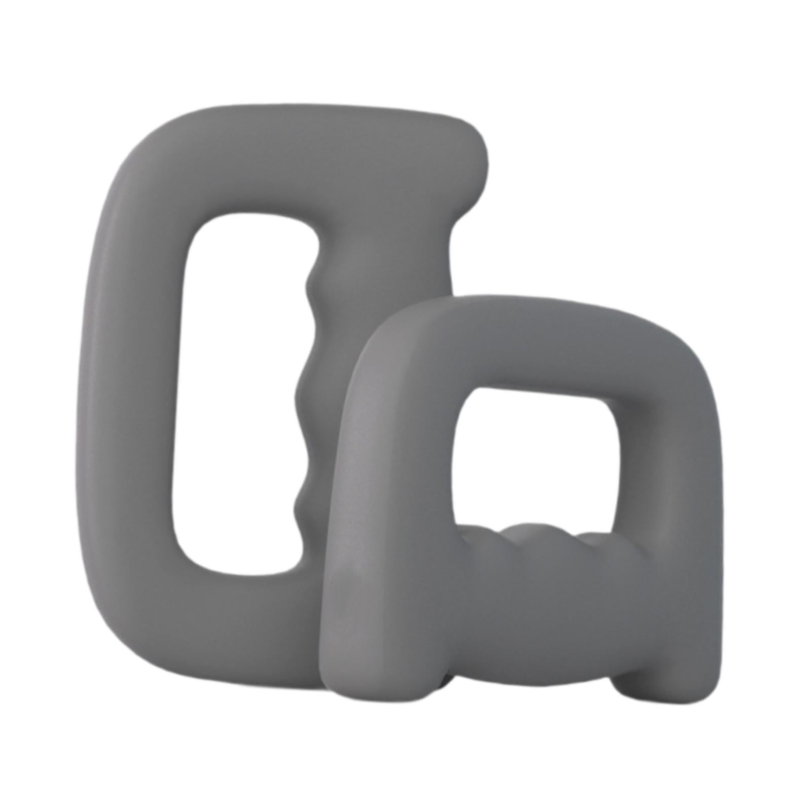 Dualoai 2Pcs Dumbbells Dumbbells Set Nonslip Ergonomic Hand Weights for Cardio Exercise Gray 1KG
