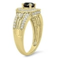 thumbnail image 2 of Dazzlingrock Collection 1.25 Carat (ctw) 14K Black & White Diamond Halo Bridal Engagement Ring 1 1/4 CT, Yellow Gold, Size 9, 2 of 4