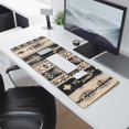thumbnail image 2 of Long Mouse Pads for Desk,Black Geometric Triangle Diamond Pattern Desk Mats on Top Of Desks, Desk Mouse Pad Extra Large with 3mm Non-Slip Base and Stitched Edge for Gaming,Office,Work,Home 31.5"x11.8", 2 of 6