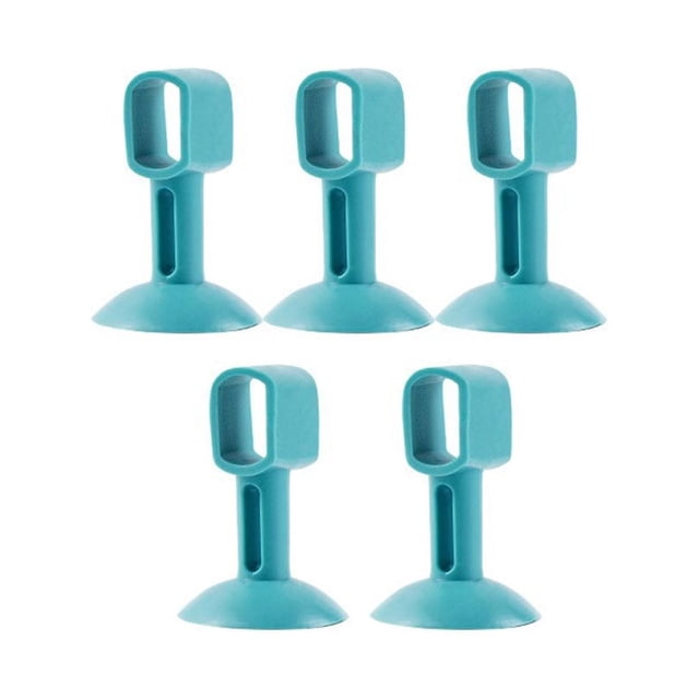 Wweixi 5 Pcs Poignée de Porte en Silicone Anti-Collision Faible Bruit pour Protection Ventouse Armoire Détachable Vert 1Set