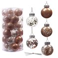 thumbnail image 1 of 30Pcs Shatterproof Clear Plastic Christmas Ball Ornaments Decorative Xmas Balls Baubles Set with Stuffed Delicate Decorations 2.4", 1 of 5