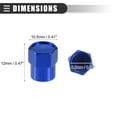 thumbnail image 5 of Unique Bargains 4 Pcs Universal Tire Valve Stem Caps for Car SUV Bike Trucks Motorcycles 12mm Aluminum Alloy Blue, 5 of 6