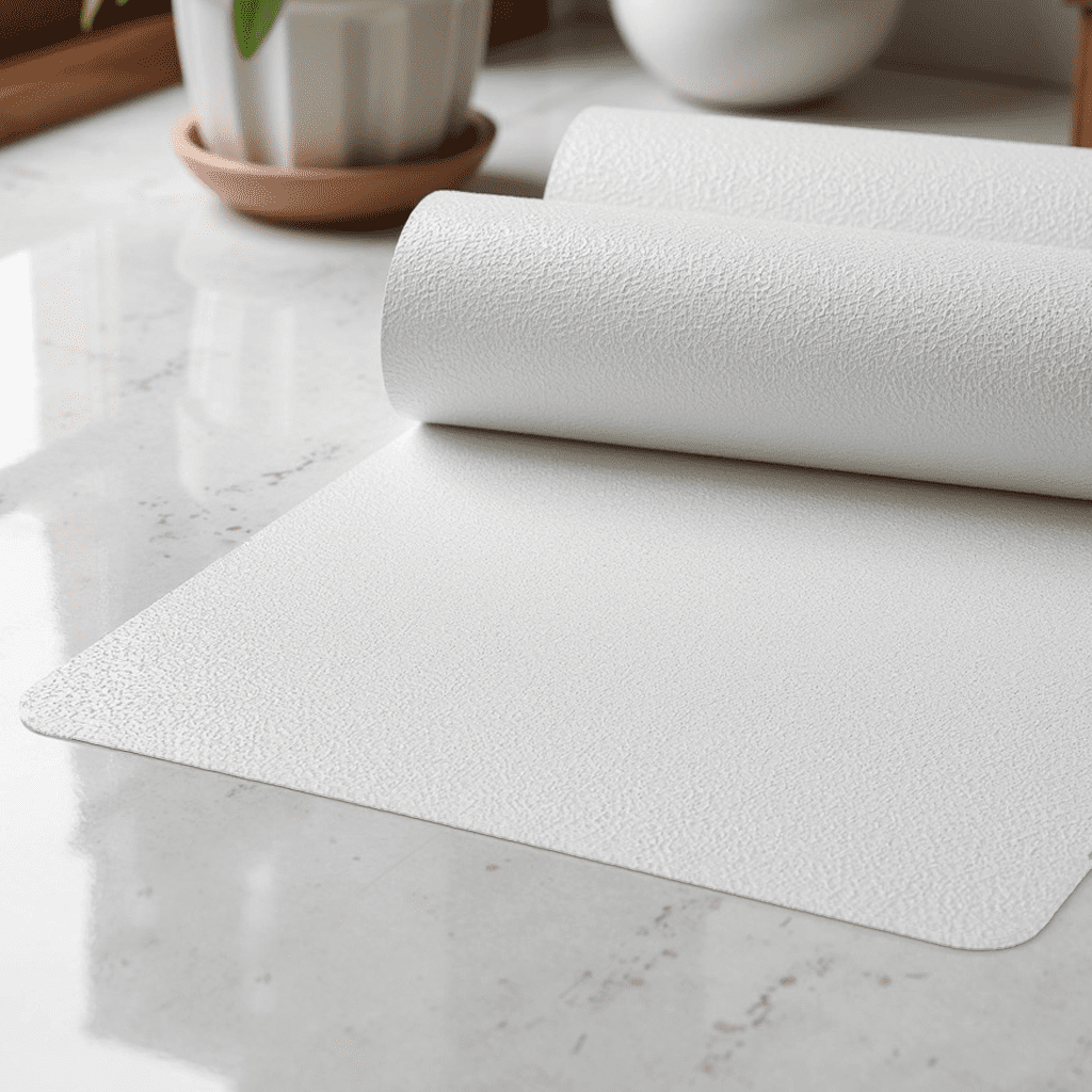 White Shower Mat Non Slip | Peel and Stick, Anti Slip Bath and Shower Safety Mat
