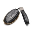 thumbnail image 2 of Vitodeco Leather Smart Key Fob Case Compatible with Nissan Versa, Sentra, Altima, Maxima, Rogue 2007-2022 (5-Button, Black), 2 of 5