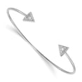 thumbnail image 1 of 14K White Gold 7in A Diamond Triangle Bangle, 1 of 2