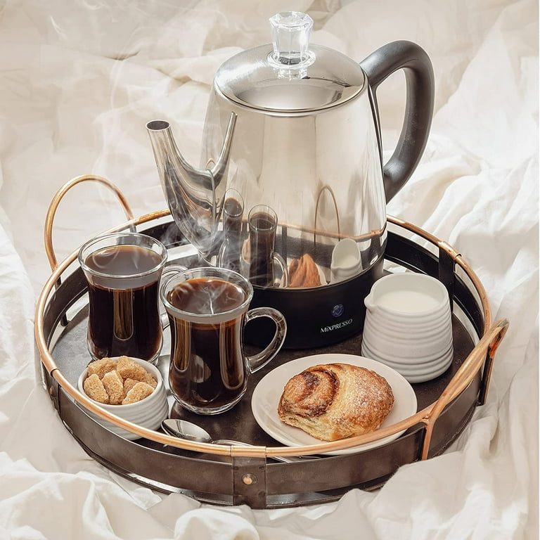 Free Shipping! Mixpresso Small Electric Percolator Coffee Pot 4 Cup  Stainless Steel Coffee Maker with Keep Warm Function - Walmart.com