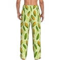 thumbnail image 3 of Picia Fresh Corn Mens Soft Woven Cotton Elastic Waistband Sleep Pajama Pant Lounge Sleep Pant With Pockets And Drawstring-XX-Large, 3 of 9