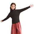thumbnail image 4 of LIJCC Girls Turtleneck Long Sleeve Solid Color Sweaters Kids Trendy Loose Fit Chunky Knit Clothes Fall Winter Casual Pullover Jumper Shirts, 4 of 5