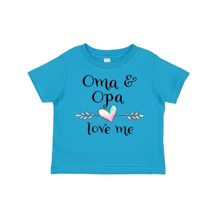 

Inktastic Oma and Opa Love Me- Heart Grandchild Gift Toddler Boy or Toddler Girl T-Shirt