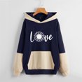 thumbnail image 2 of Vedolay Womens Hoodies Pullover Hoodies for Women 2023 Tops 2023 Fall Long Sleeve Loose Pullover Casua Solid Crewneck Sweatshirts,Dark Blue XXL, 2 of 3