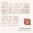 thumbnail image 6 of 2 Piece Kitchen Mat, Anti-Fatigue Cushioned Kitchen Mats Set for Floor, Waterproof Non Slip Comfort Standing Mat, Scandi Minimalist Kitchen Rug, 17"x30"+17"x47", Khaki Tan Geo Brushstroke, 6 of 6