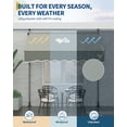 thumbnail image 4 of Auvent de Patio Rétractable – Pare-Soleil Extérieur Manuel – Protection UV, Hauteur et Angle Réglables – Résistant aux Intempéries – Fenêtre, Porte et Jardin – Gris, 10x4 Pi, 4 of 6