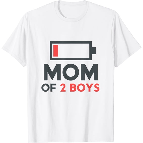 t-shirt Mothers Day Gift Mom Shirt Mom of 2 Boys from Son T-Shirt mens, woman, white,funny,journey,Crew Neck, Short Sleeve,custom clothing patterns.gift