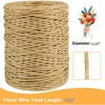 thumbnail image 3 of 1Roll Paper Covered Bind Wire,164FT Rustic Paper Wrapped Wire for Flower Bouquets,QZS Rustic Vine Wrapping Supplies for Floral Bouquets, 3 of 6