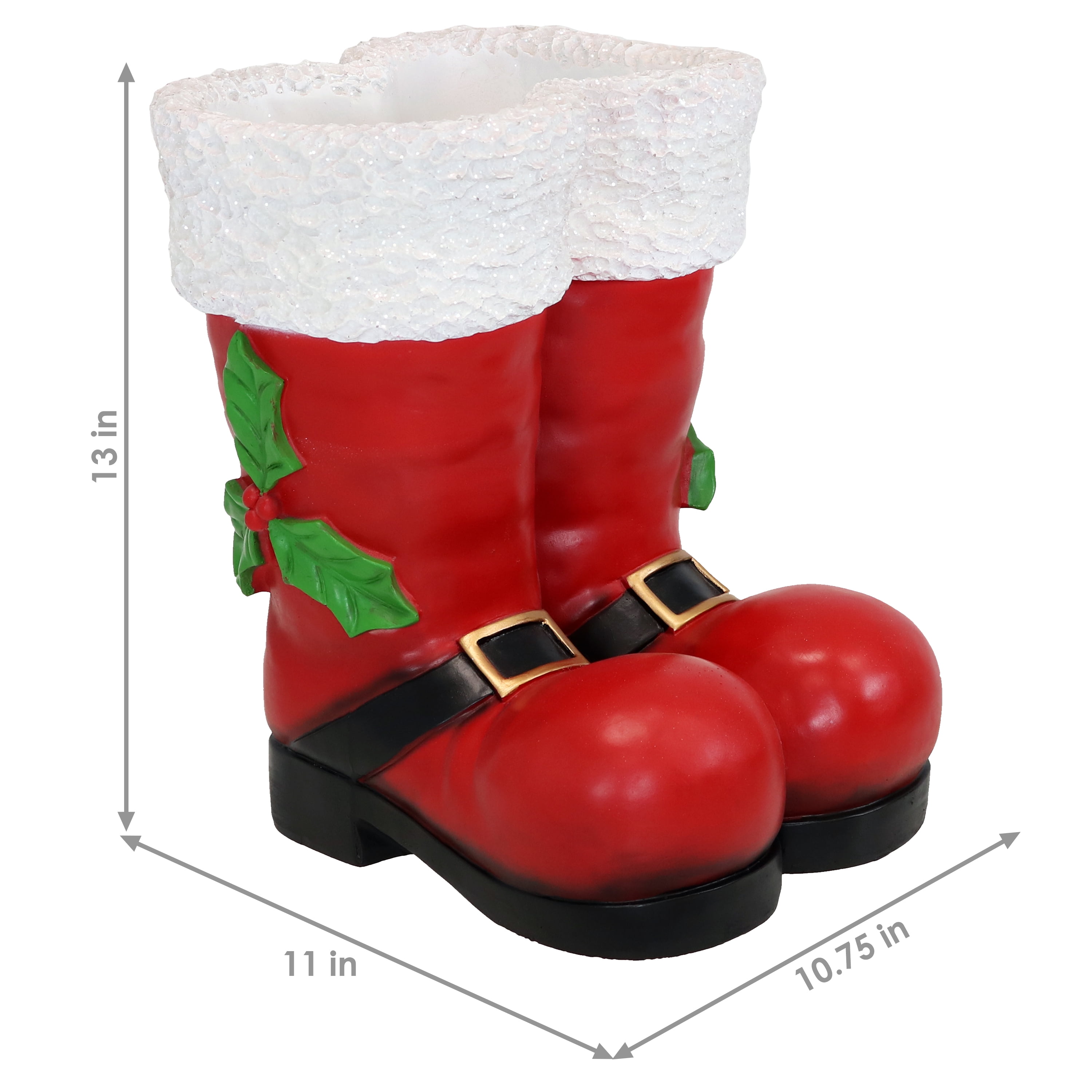 Festive Kids Rain Boots with Santa-inspired Decorations