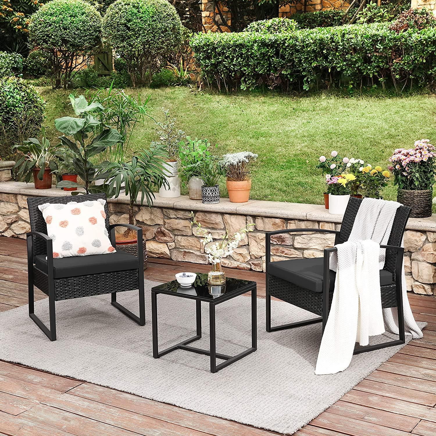 Boutique Home 3-Piece Bistro Outdoor Patio Furniture Set