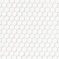thumbnail image 1 of Bedrosians Le Cafe Matte 1" x 1" Hexagon Porcelain Mosaic (10.25" x 11.25" Sheet), White (22-Pack, 19.44 SF), 1 of 1