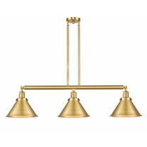 213-SG-M10-SG Innovations Lighting Briarcliff - 3 Light Stem Hung Island In Traditional Style-8 Inches Tall and 42.5 Inches Wide-Satin Gold Finish