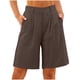 thumbnail image 1 of Pantalones de Algodón para las Mujeres Lino de Color Sólido de Verano de Ajuste Suelto, Bolsillos de Hendidura Lateral de Pierna Recta, 1 of 8