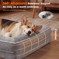 thumbnail image 5 of Orthopedic Dog Bed Large Waterproof Pet Sofa Bed Four-Sided Bolster Cushion Dog Couch with Removable Washable Cover,Gray, 5 of 10