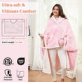 thumbnail image 5 of Heated Shawl Wraps for Women, Wearable Heated Throw Blanket, Electric Heated Wrap Poncho with Pockets,6 Heating Levels 4 Hours Auto-Off, Overheat Protection Machine Washable, 50”x64”, Pink, 5 of 6